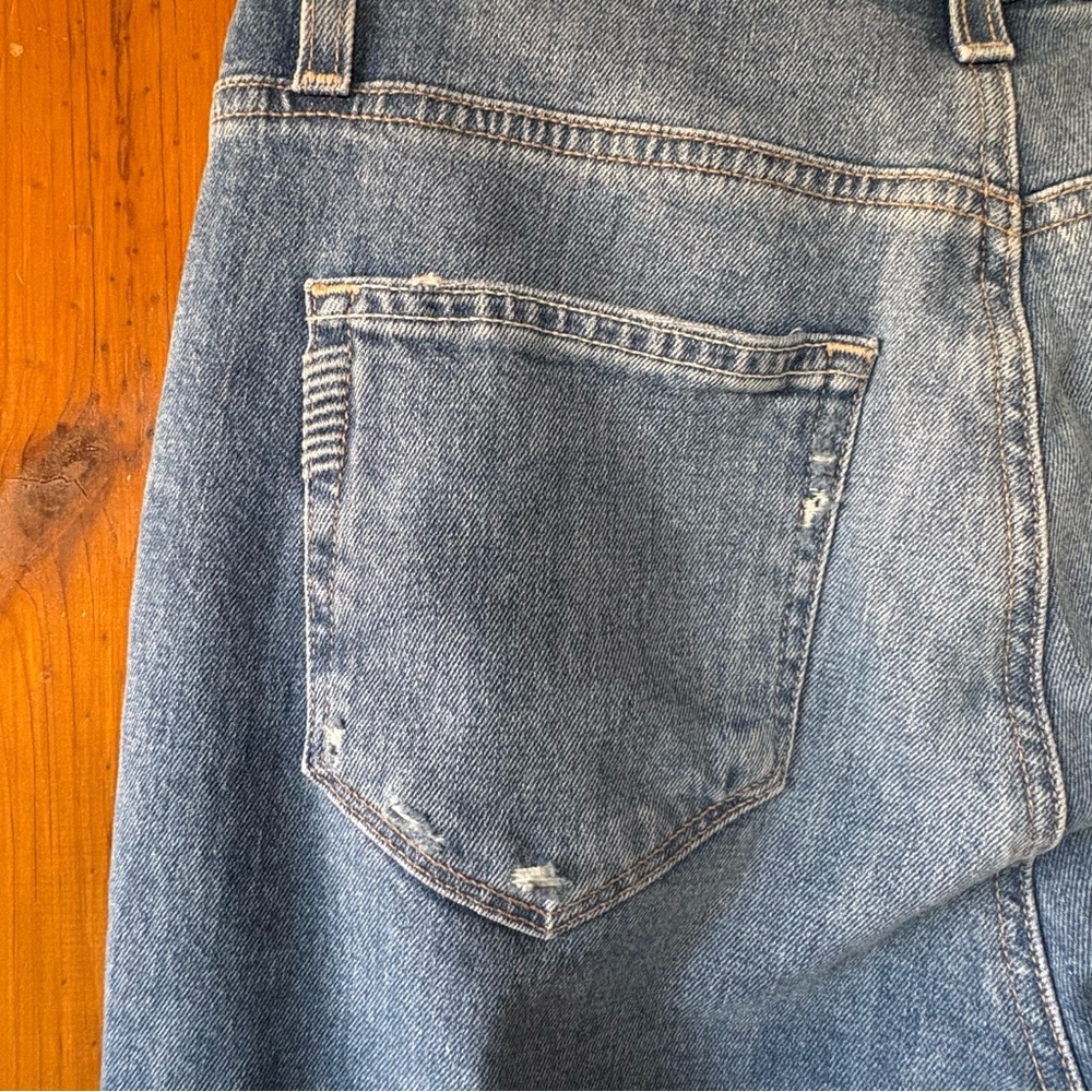 Paige Denim Stella Straight Jean Wash: Rock On Sz 28 Distressed Denim - Picture 7 of 12